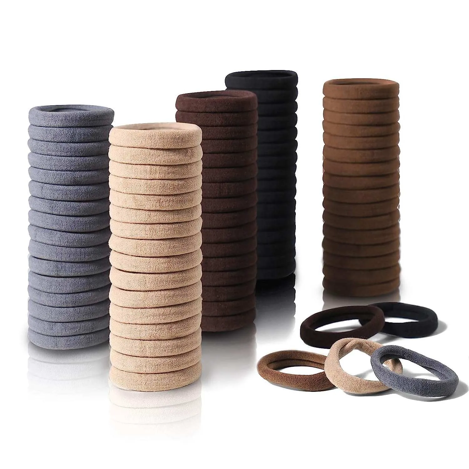 100PCS Black Hair Ties for Ponytails