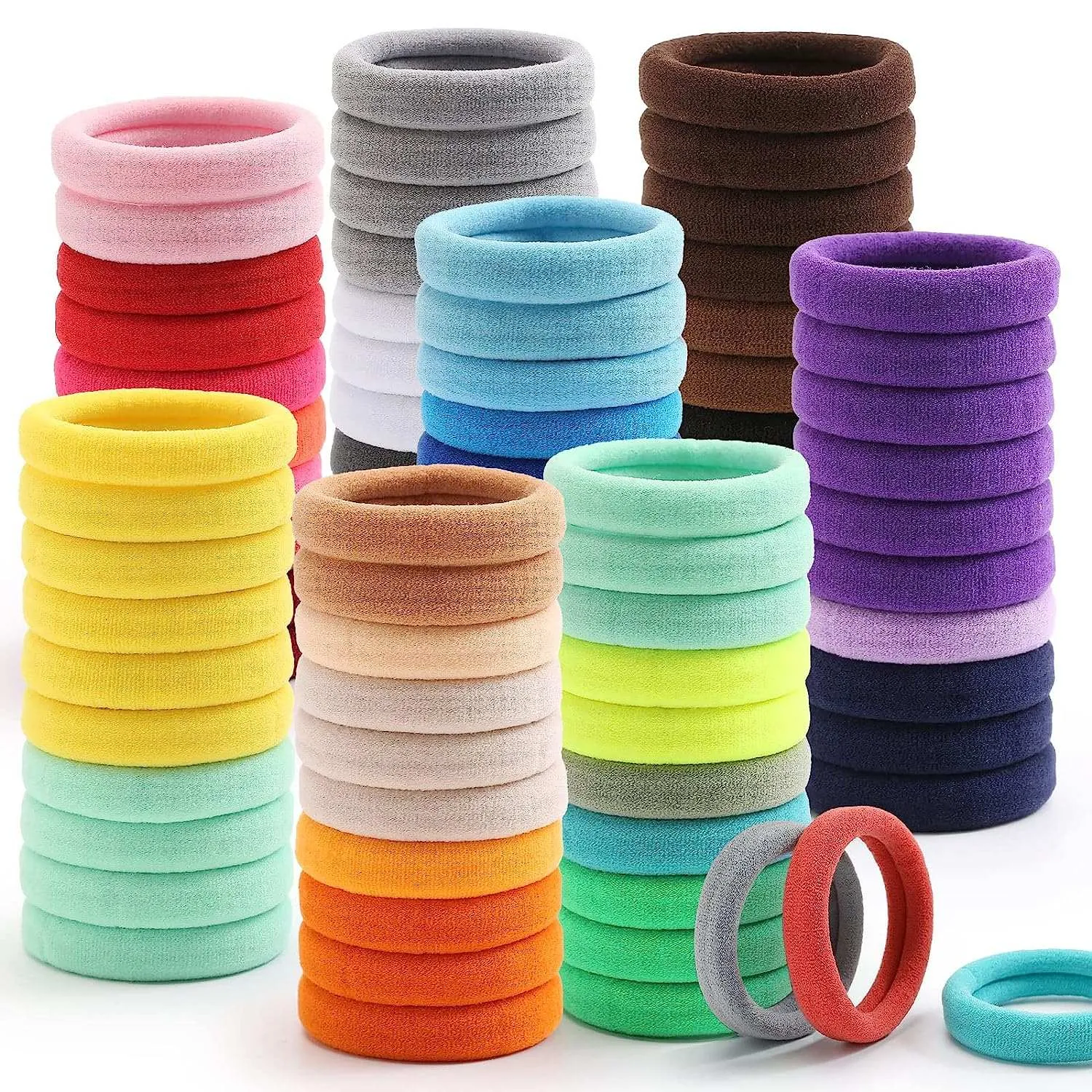 100PCS Black Hair Ties for Ponytails