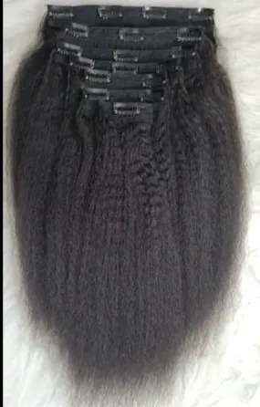 200 grams: Kinky Straight Clip ins