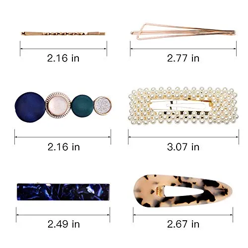 20Pcs Pearl Hair Clips - Cehomi Fashion Korean Style Pearls Hair Barrettes Sweet Artificial Macaron Acrylic Resin Barrettes Hairpins for Women,Ladies and Girls Headwear Styling Tools Hair Accessories