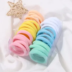 30Pcs/Set of Women's Multicolor Elastic Rubber Hair Bands