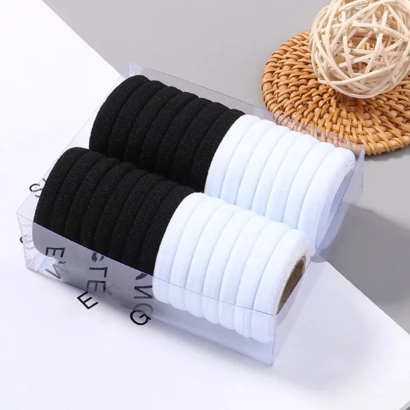 30Pcs/Set of Women's Multicolor Elastic Rubber Hair Bands