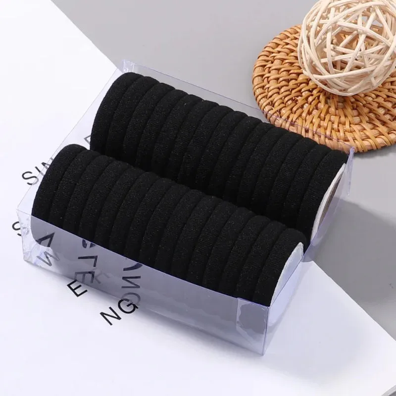 30Pcs/Set of Women's Multicolor Elastic Rubber Hair Bands