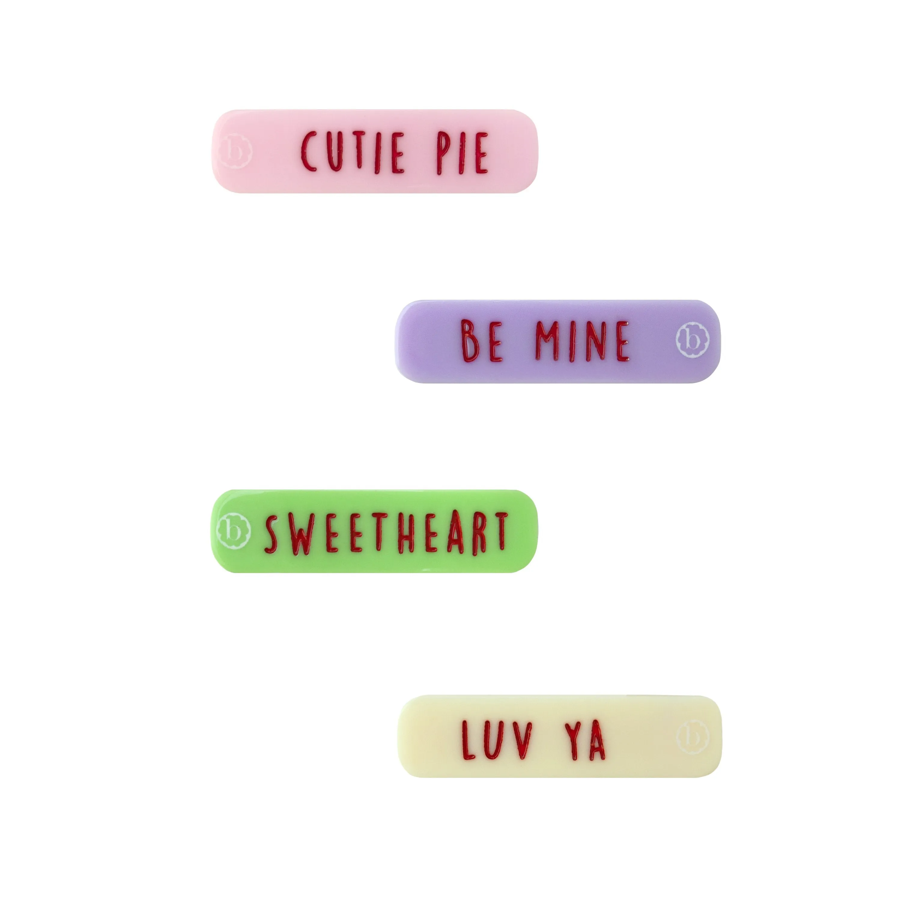 4PK BAR CLIPS: candy heart