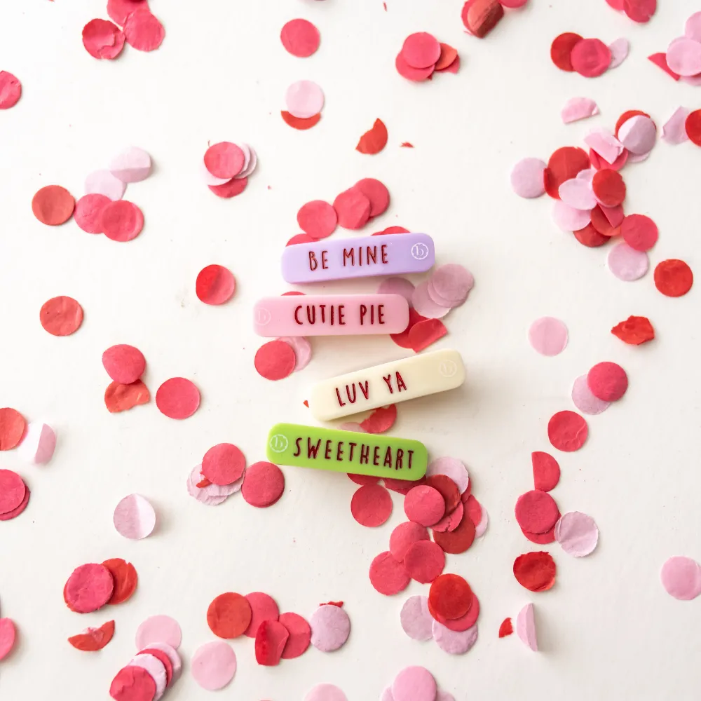 4PK BAR CLIPS: candy heart