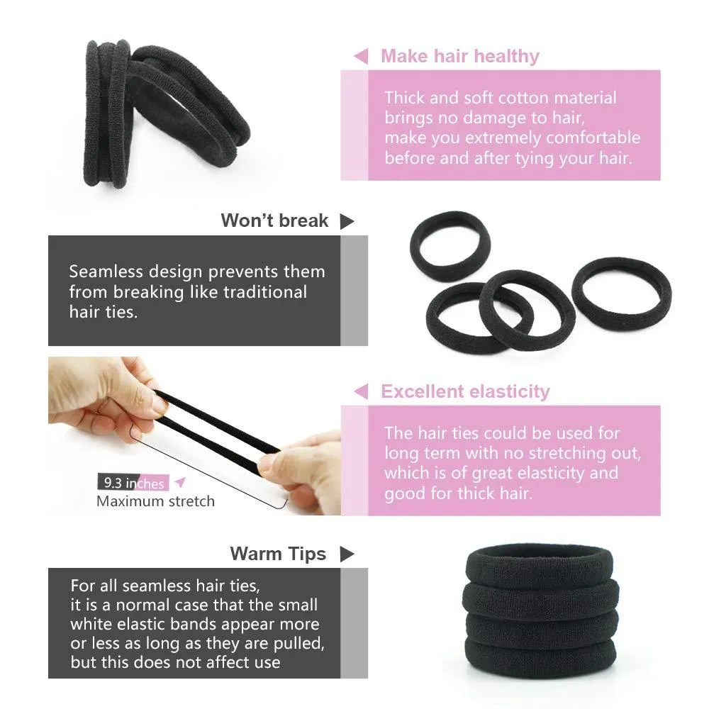 50-Pack: Dreamlover Black Hair Bands