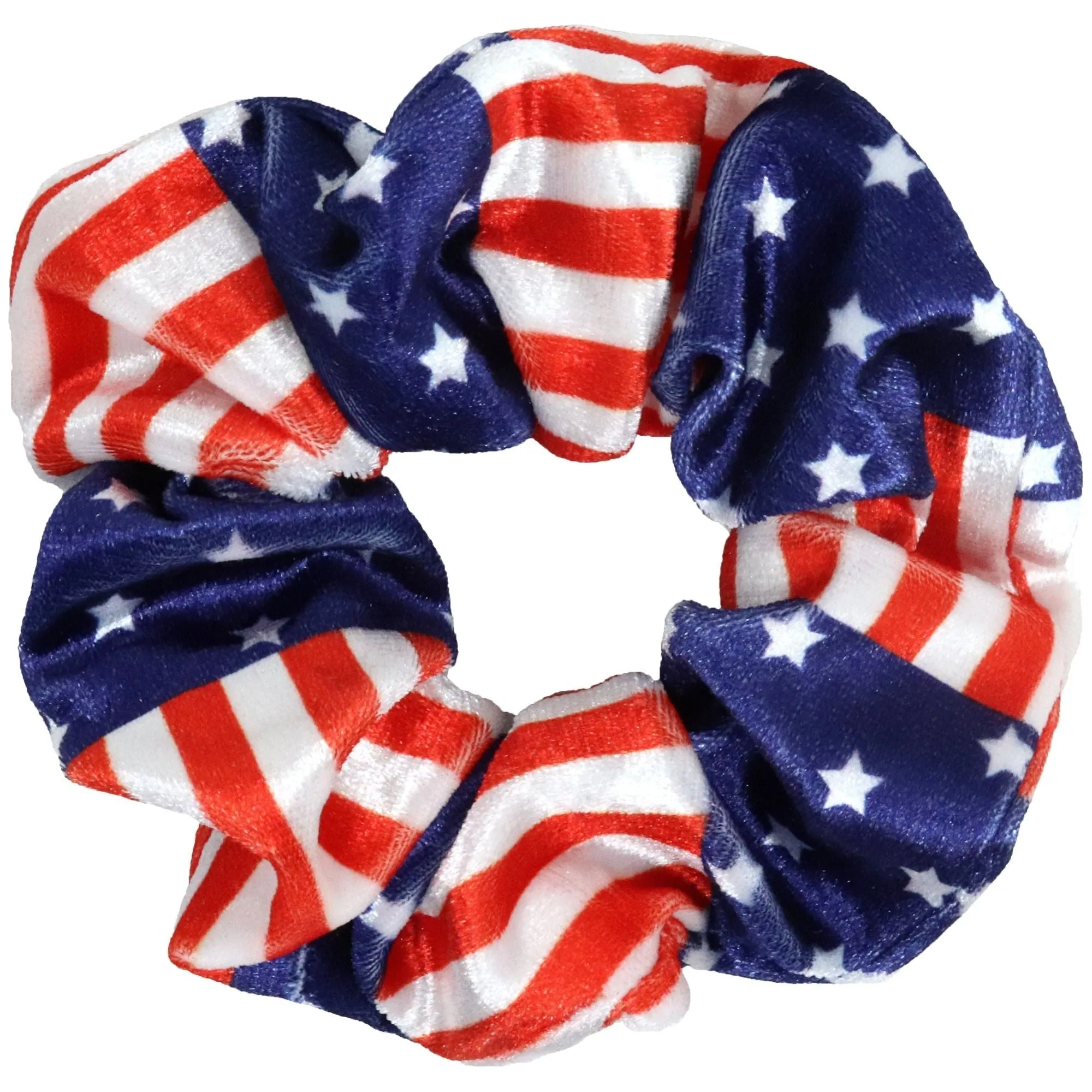 American Flag Velvet Scrunchie