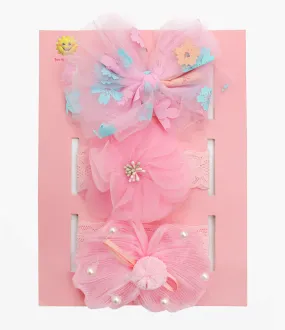 Assorted Baby Headband - Pink Blue Bow & Flower