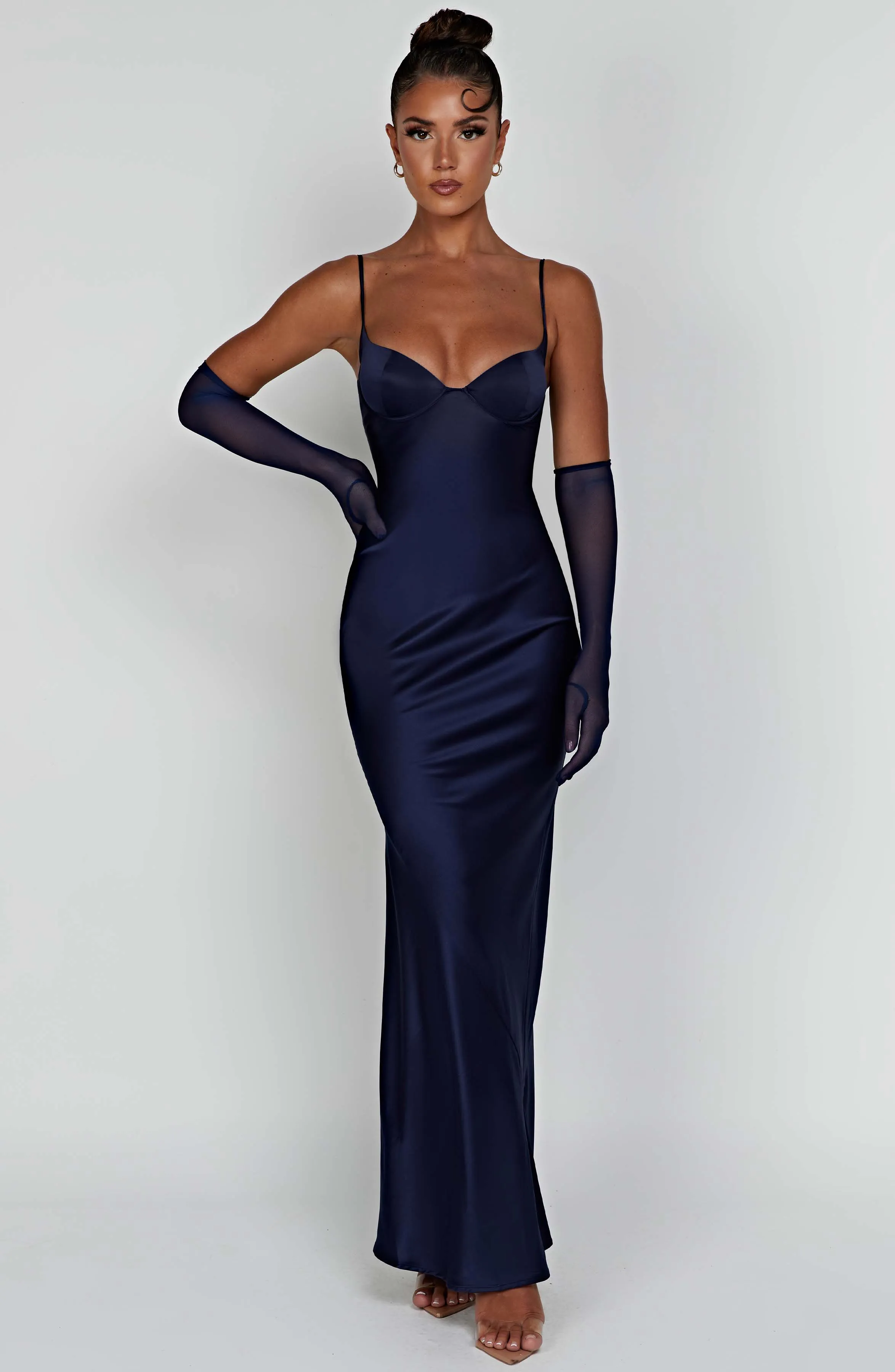 Athena Maxi Graceful Dress - Navy