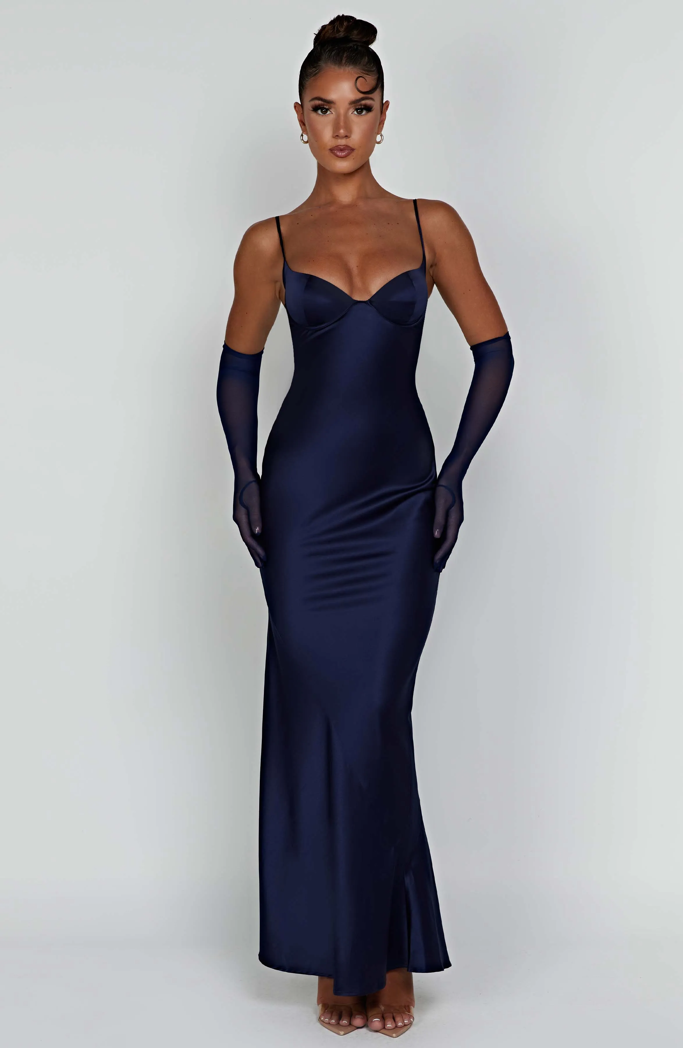 Athena Maxi Graceful Dress - Navy