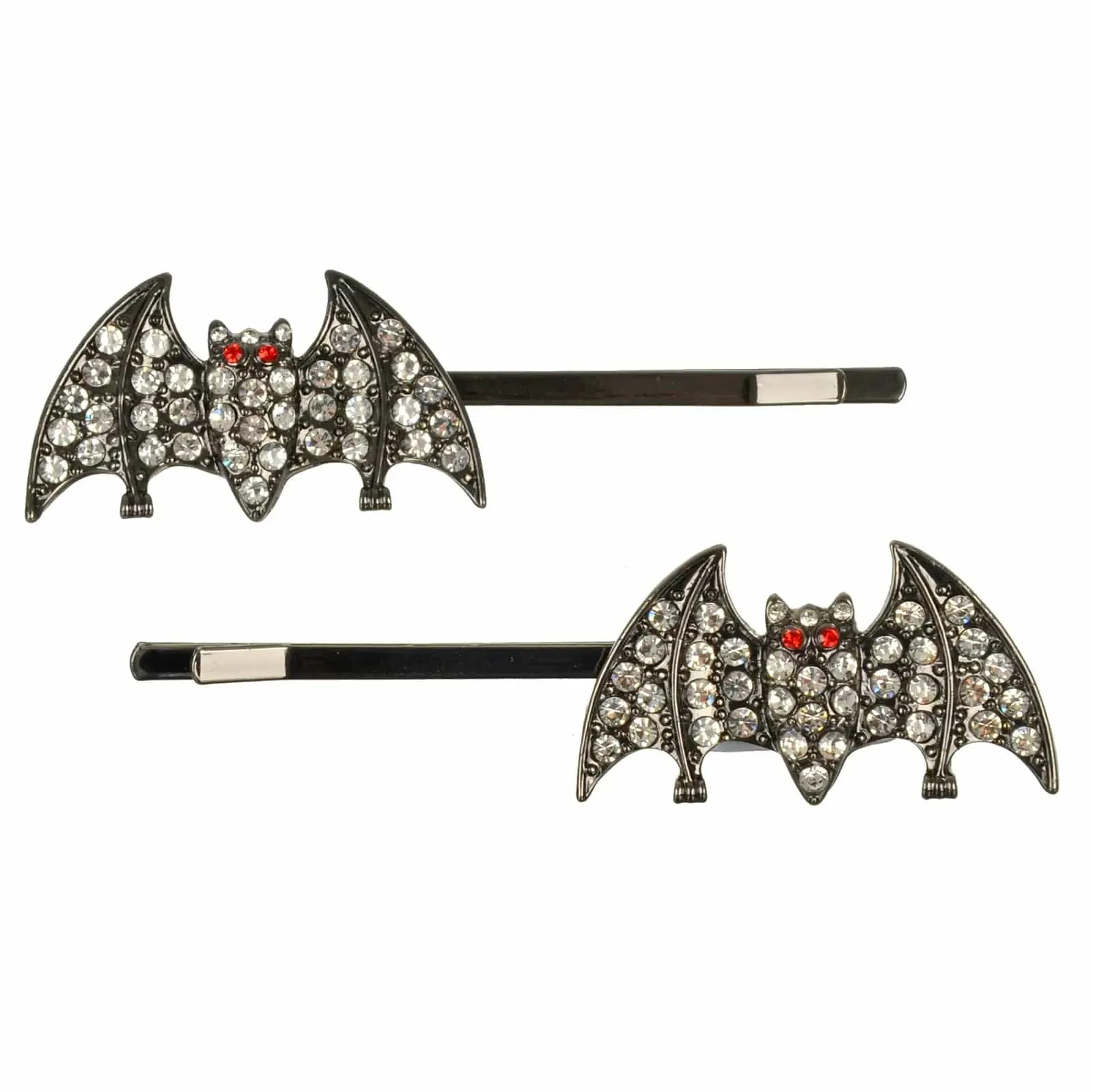 Bats Halloween Hair Slides Set Of 2 Diamante Costume Accesssory