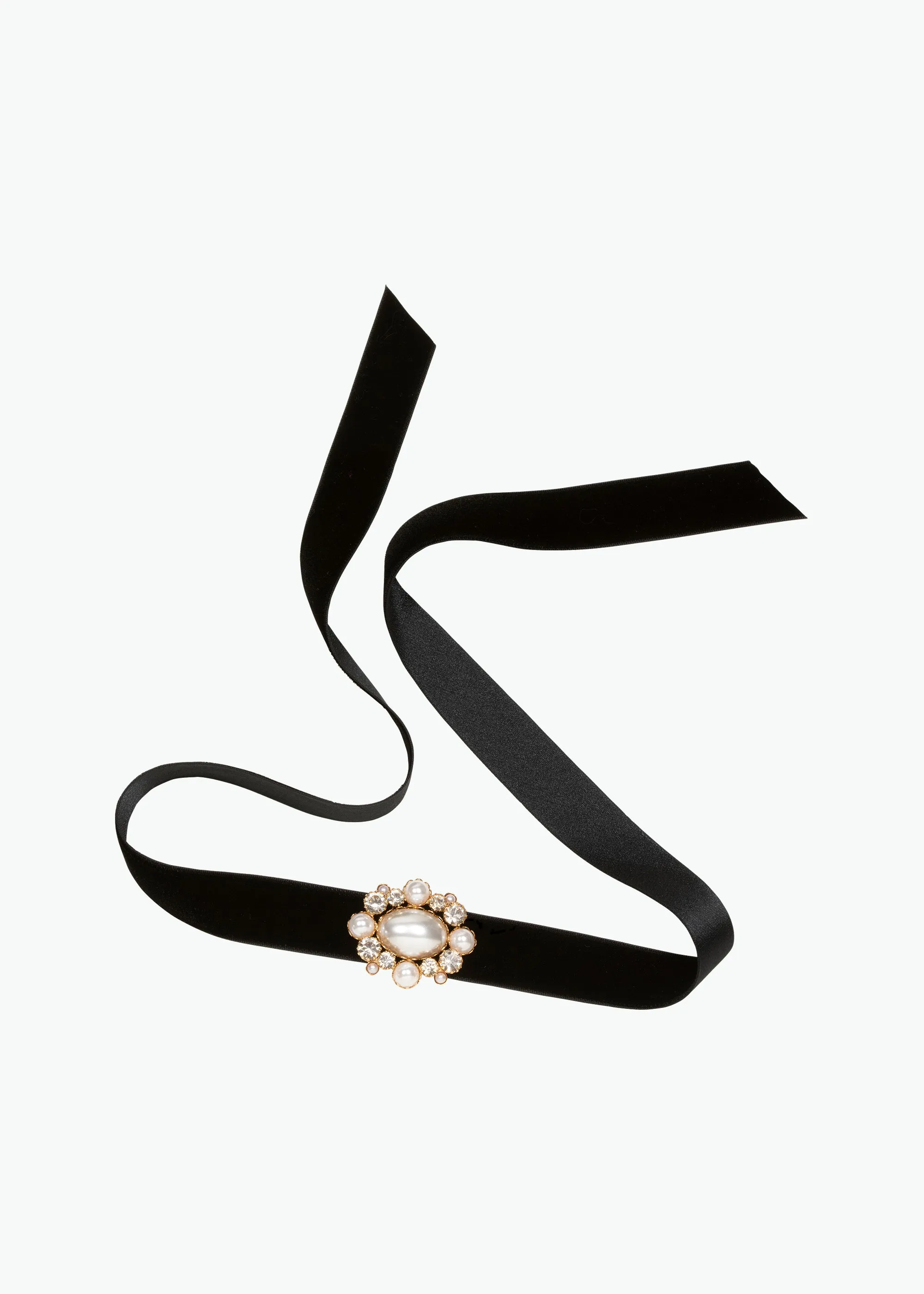 Beverly Ribbon Tie -- Gold Pearl