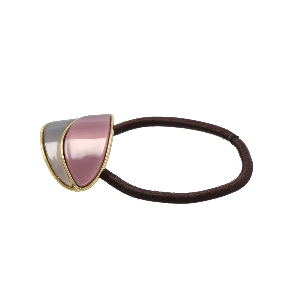 Bicolor Oval Ponytail Holder