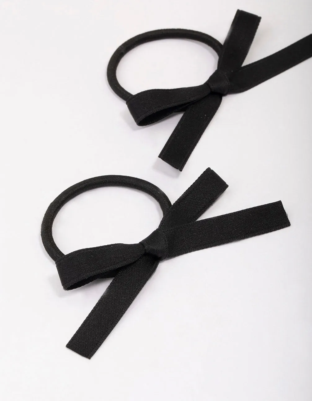 Black Mini Bow Hair Tie Pack