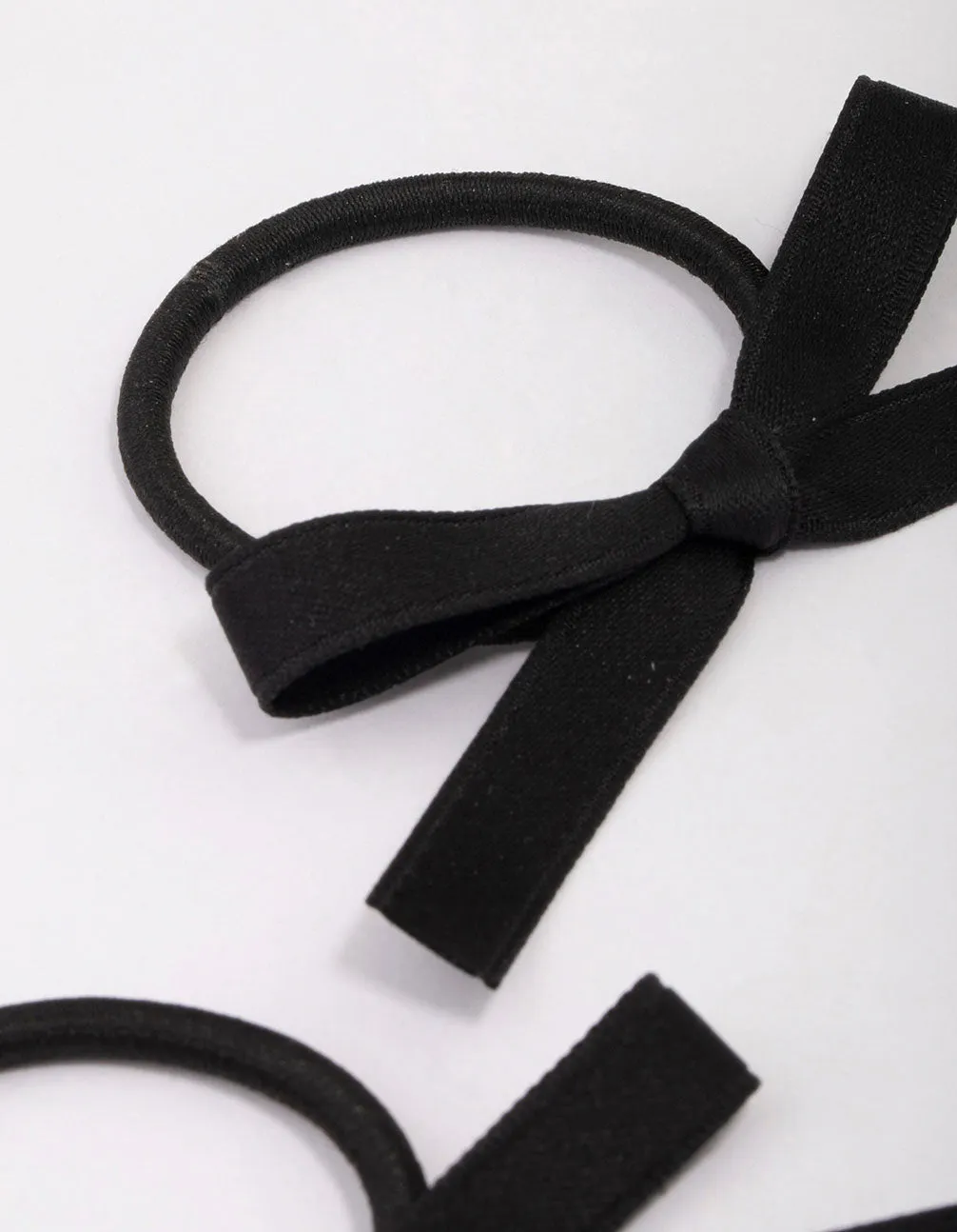 Black Mini Bow Hair Tie Pack