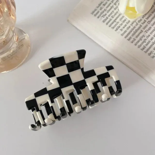 Black White Hair Clips