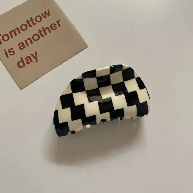 Black White Hair Clips