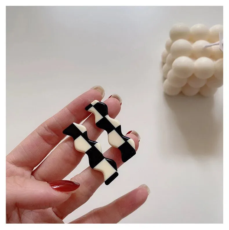 Black White Hair Clips