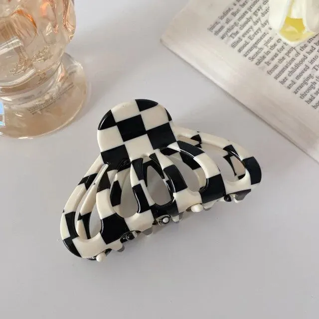 Black White Hair Clips