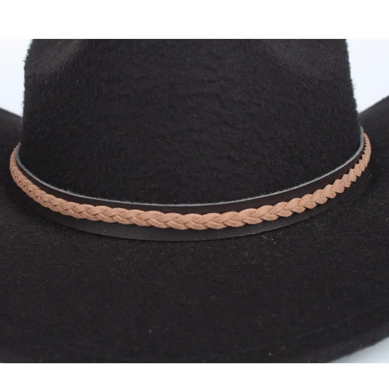 Boho Chic Style: Braided Leather Hatband