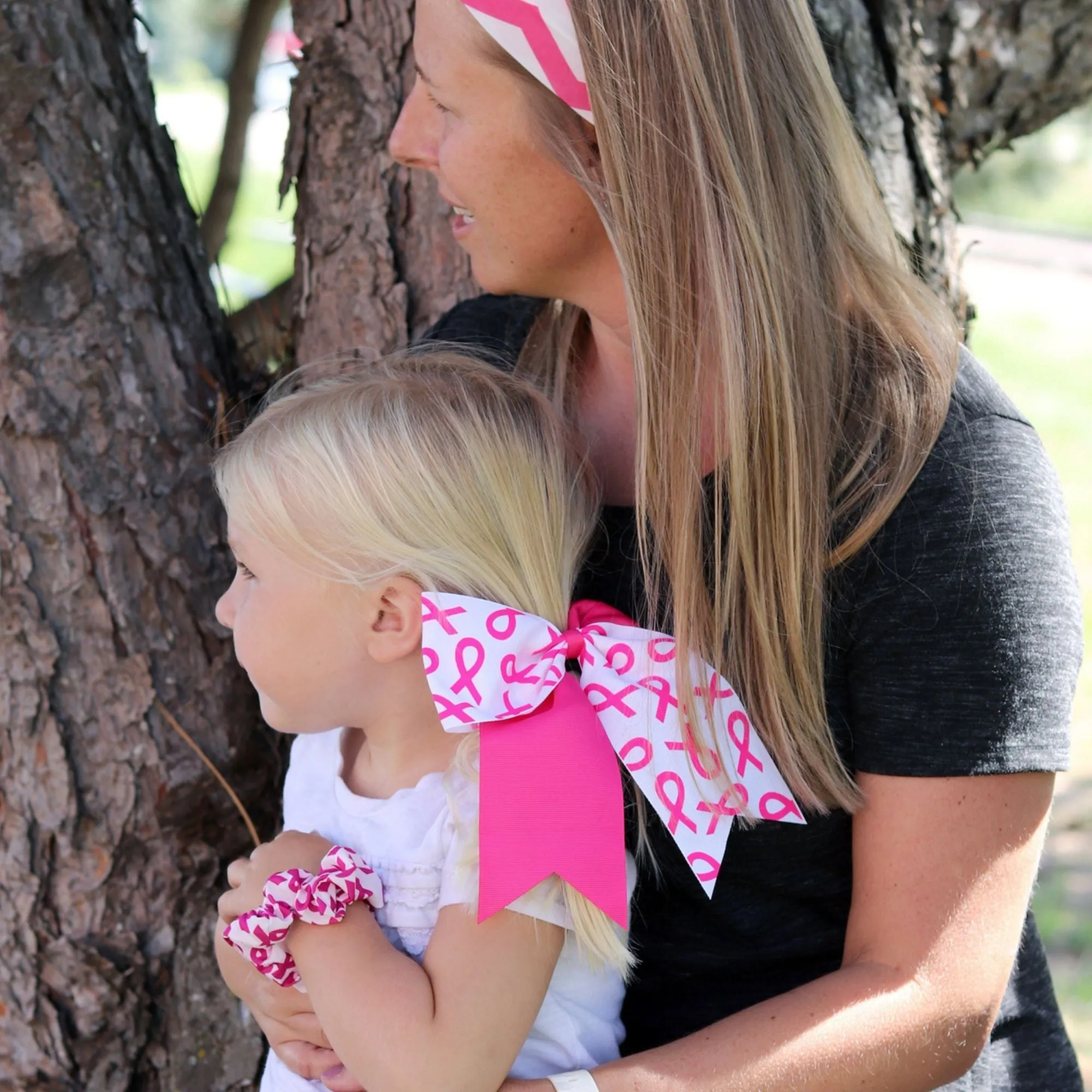 Breast Cancer Awareness Cotton Scrunchie