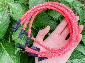 Bright Coral Glitter Headband