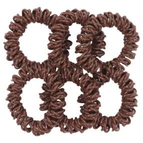 Brown Braided Spiral Hair Ties - 6 Pack