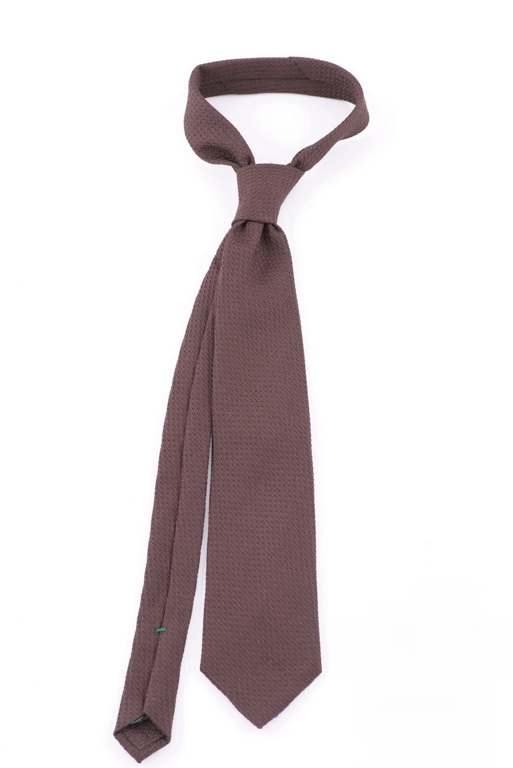 Brown Grenadine Silk Tie