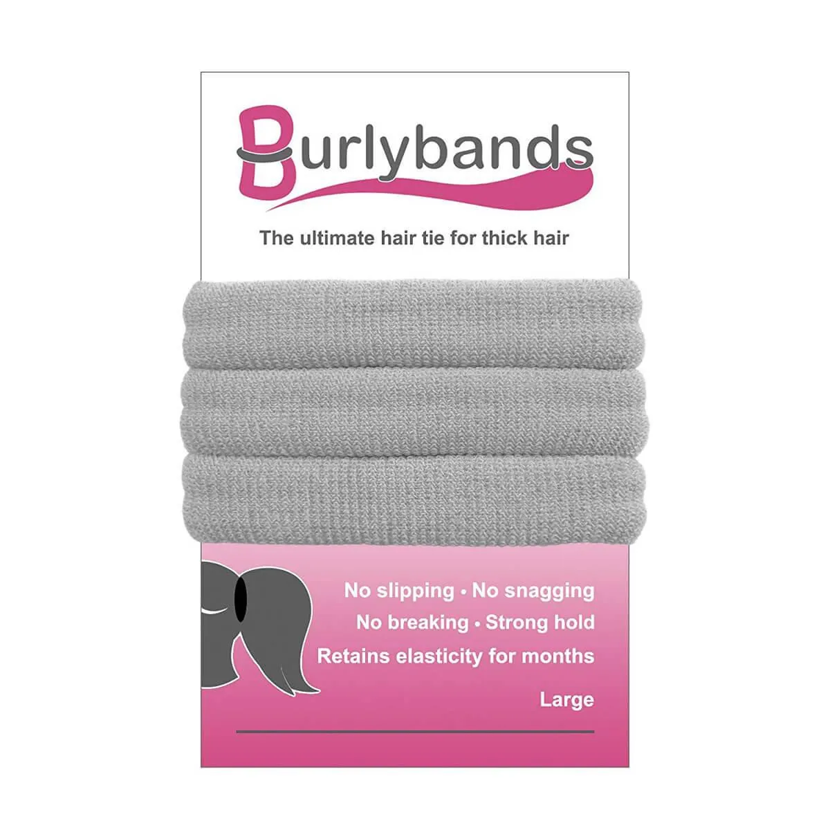 Burlybands Hair Ties for Thick Hair – 3 Pack