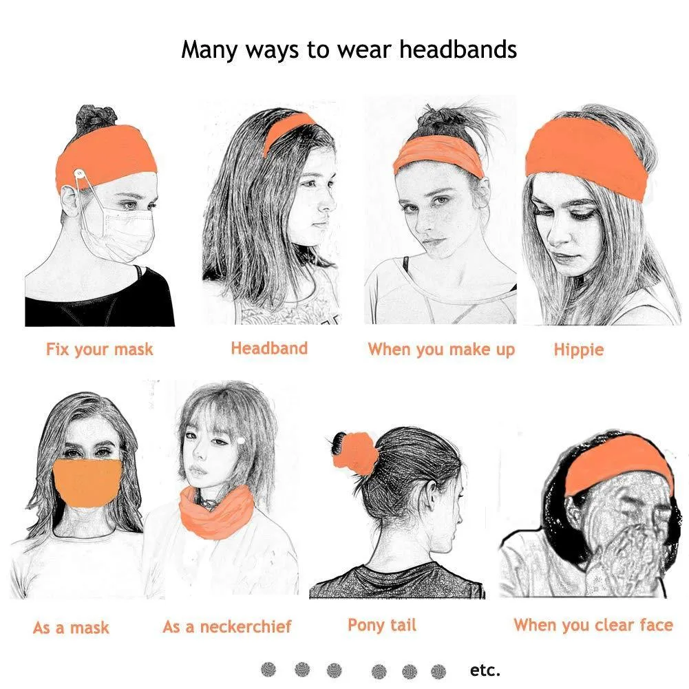 Button Elastic Hair Bands For Ear Saver