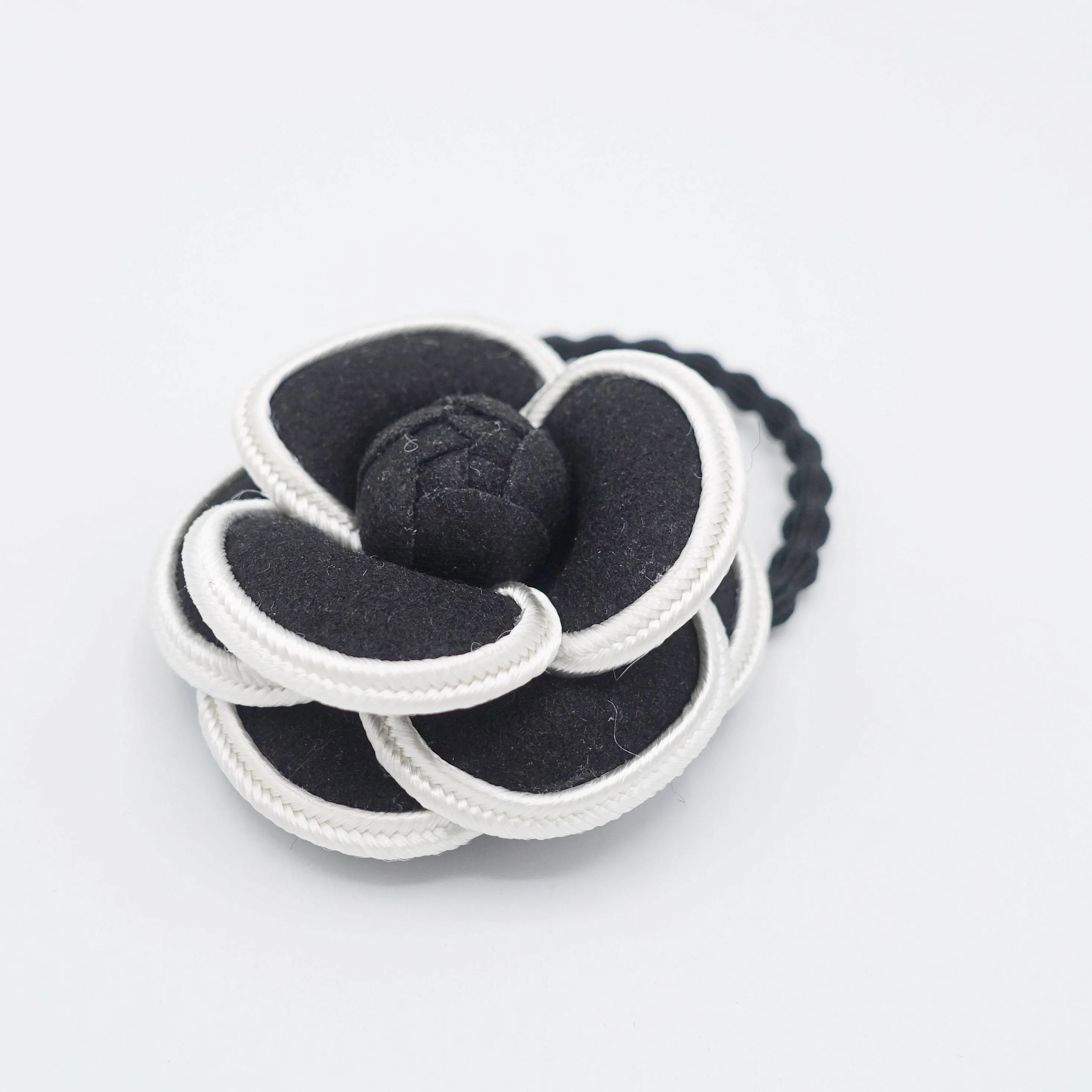 camellia hair elastic ponytail holder