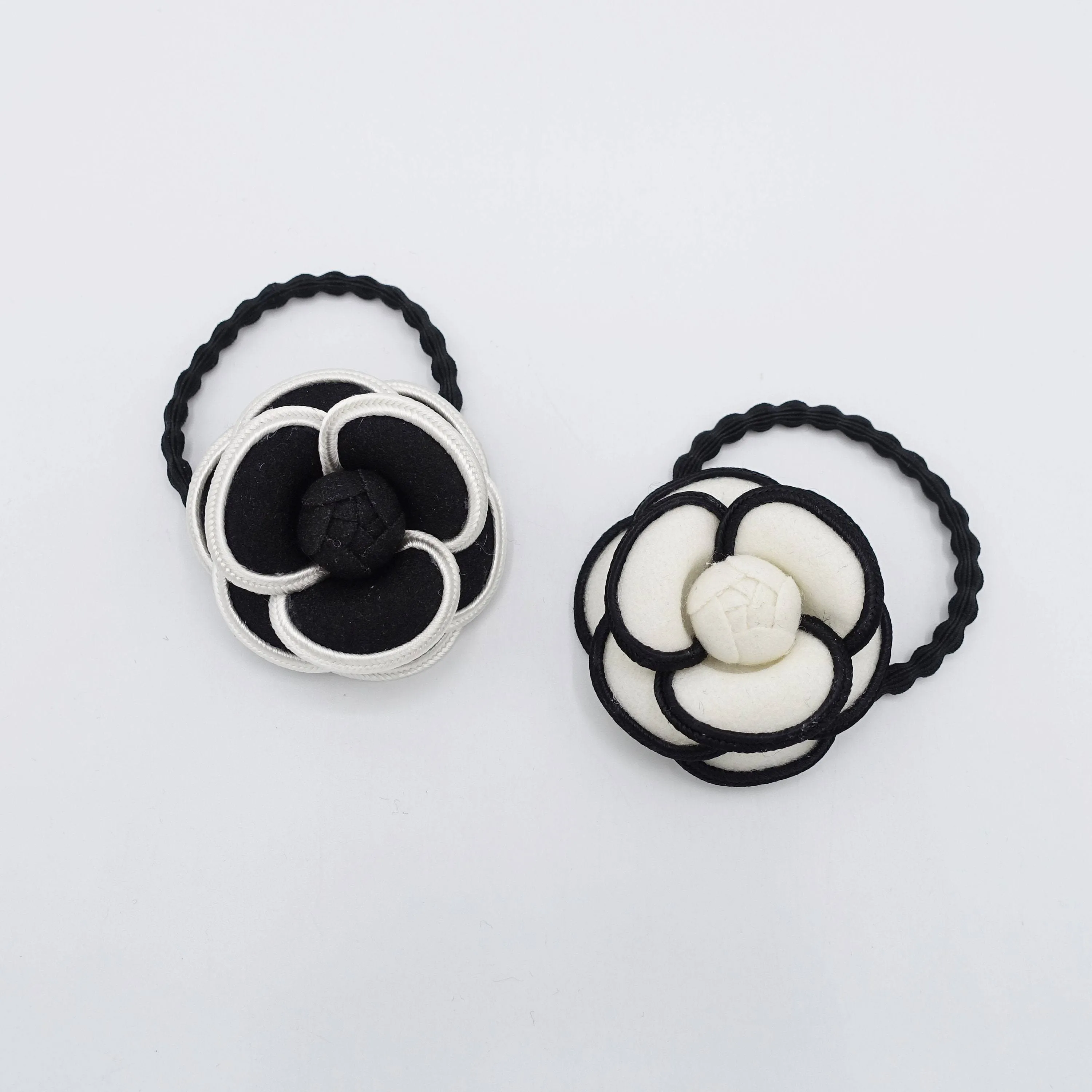 camellia hair elastic ponytail holder