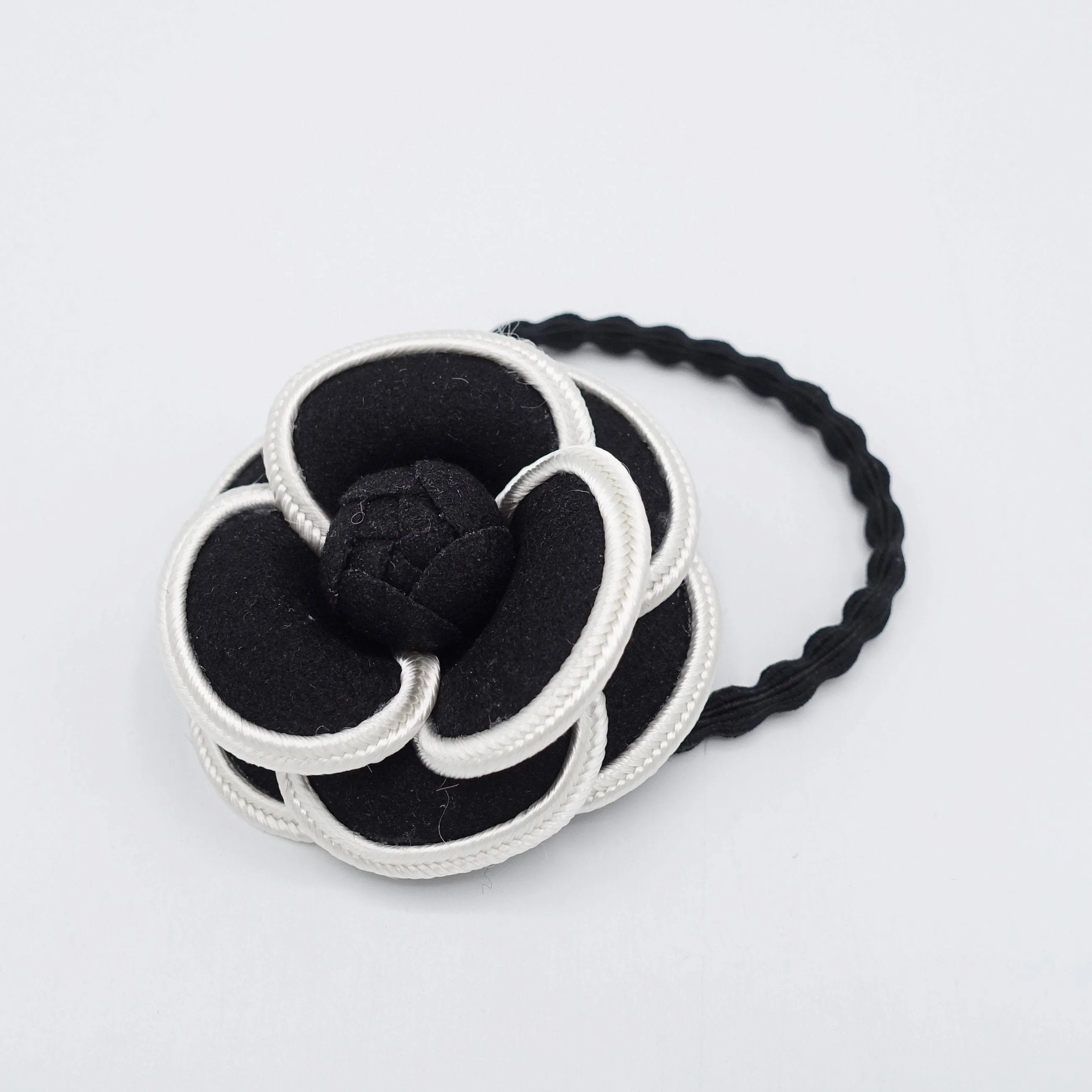 camellia hair elastic ponytail holder