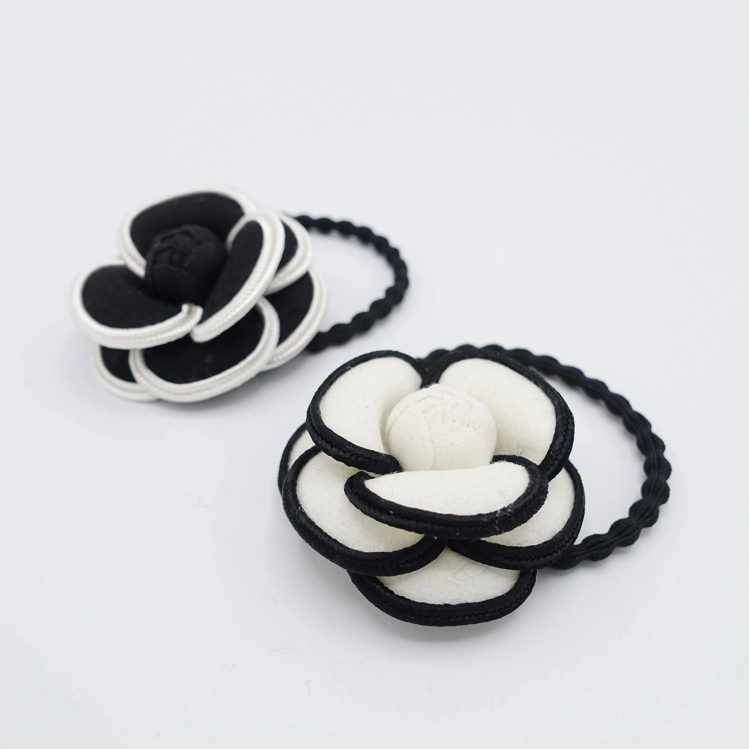 camellia hair elastic ponytail holder