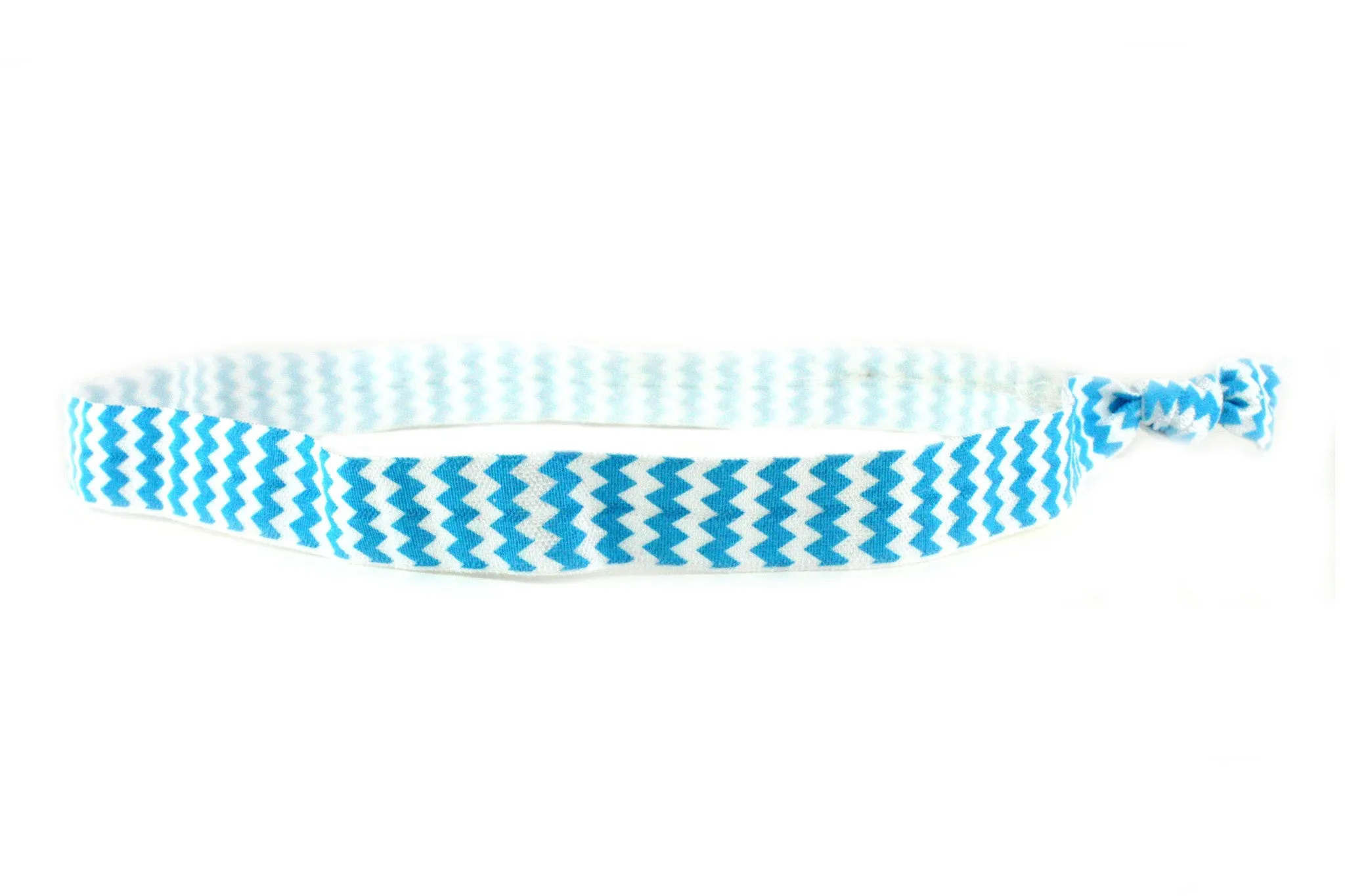 Chevron Aqua Elastic Headband (SKU 6084 HB)