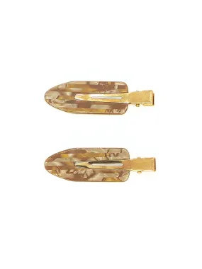 Chic Acetate Leaf Hair Clip Set – 2-Pack