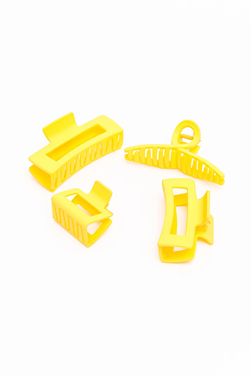 Claw Clip Set of 4 in Lemon