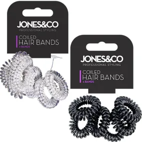 Coiled Hair Bands Single Assorted 6 Pack - Spiral Hair Ties for Secure and Comfortable Hold