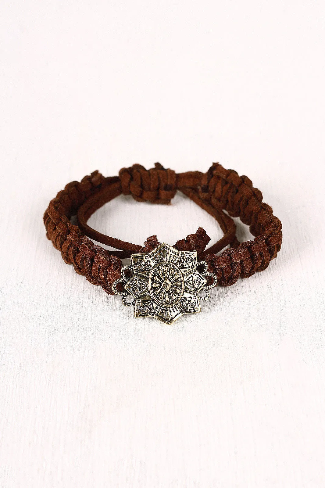 Country Chic Vegan Leather Bracelet Set