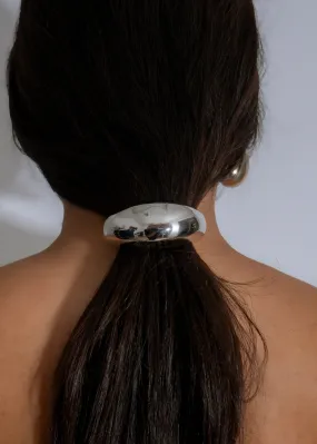 Crescent Glow Hair Tie Silver