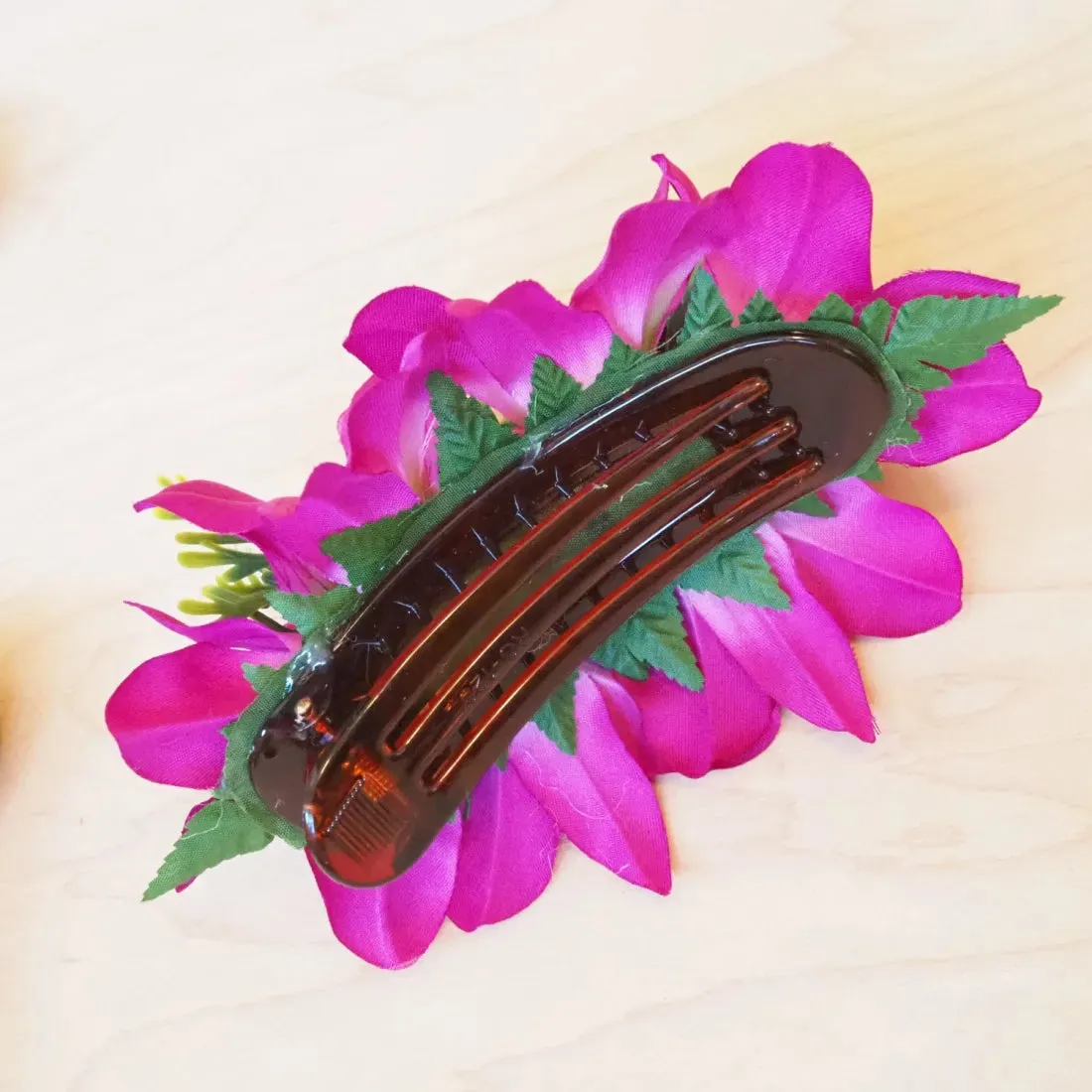 Eden Purple Hawaiian Flower Hair Clip