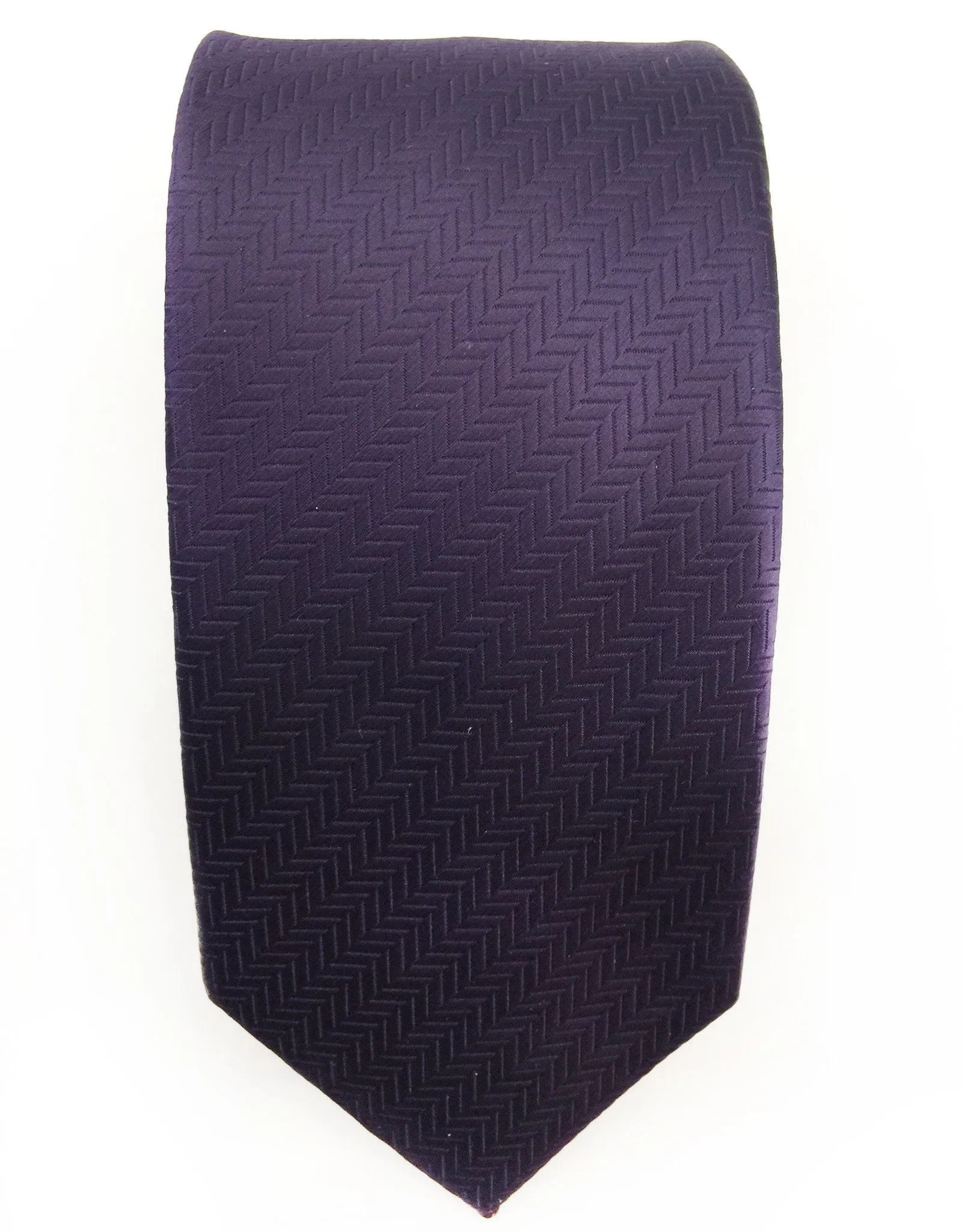 Eggplant Purple Herringbone Tie