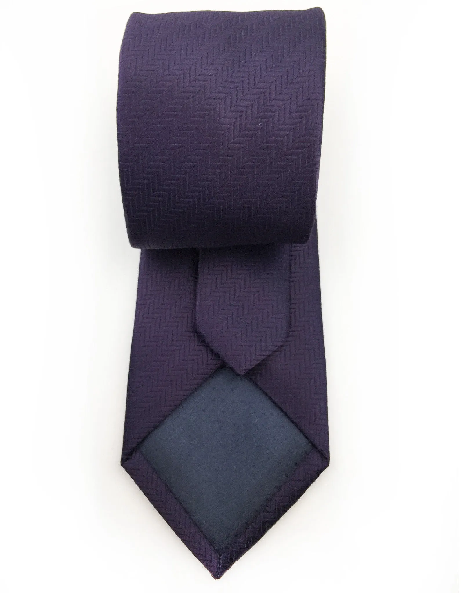 Eggplant Purple Herringbone Tie