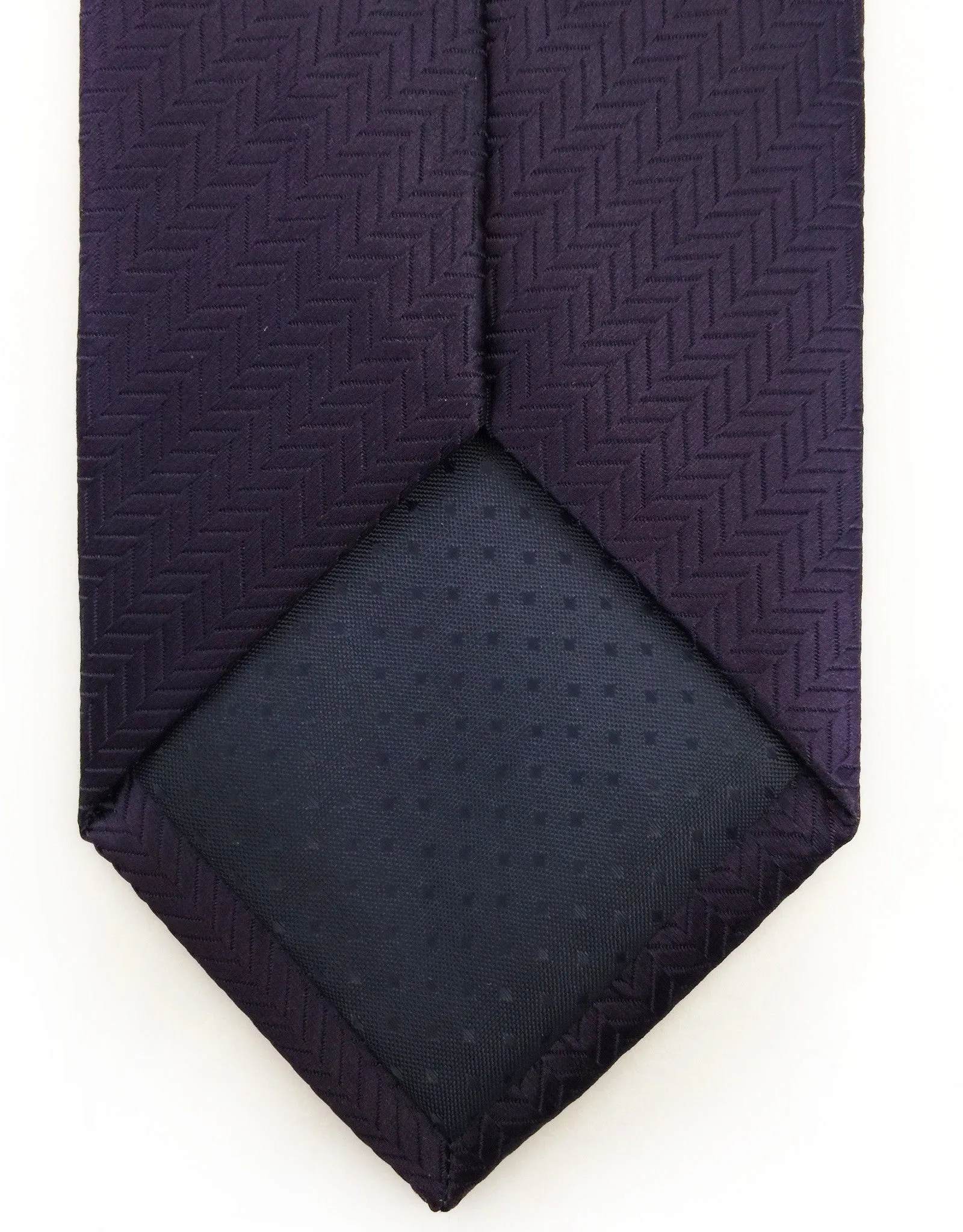 Eggplant Purple Herringbone Tie