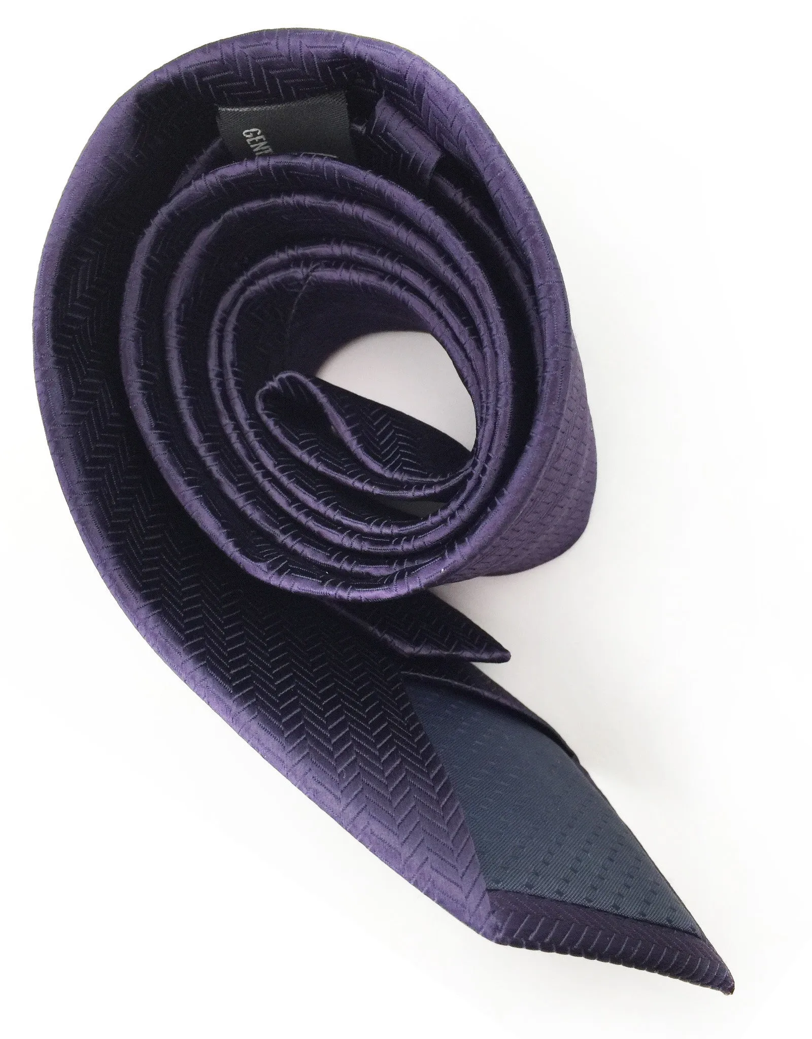 Eggplant Purple Herringbone Tie