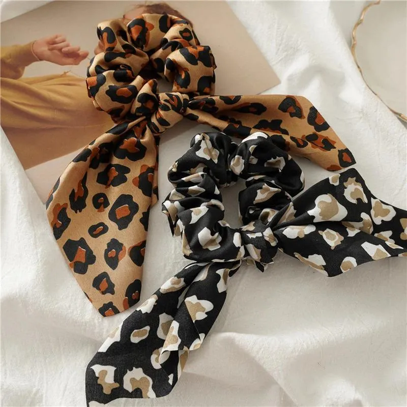 Elastic Leopard Print Hair Tie Scrunchies