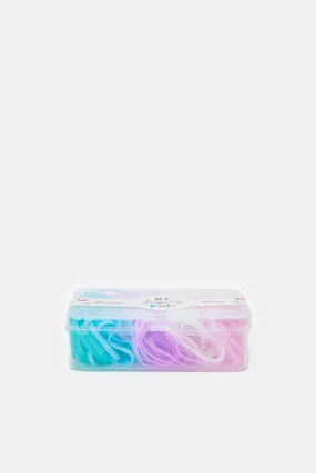 Girls Assorted Elastic Bands With Box