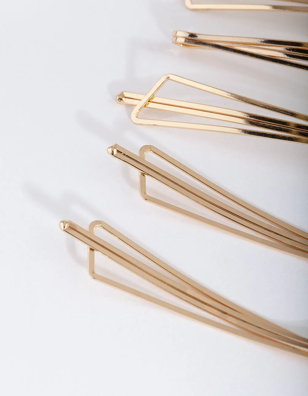 Gold Triangle Hair Slide 6-Pack