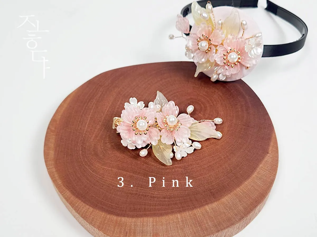 Graceful Two Blossoms Hair Pin (3 Colors)