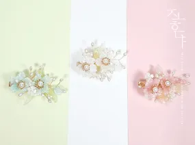 Graceful Two Blossoms Hair Pin (3 Colors)